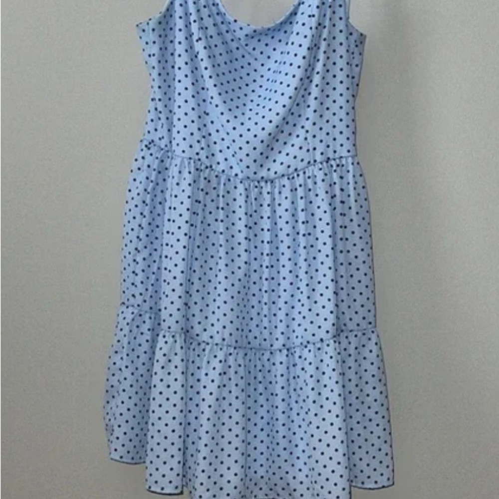 Emerald Sundae Blue Polka Dot Dress